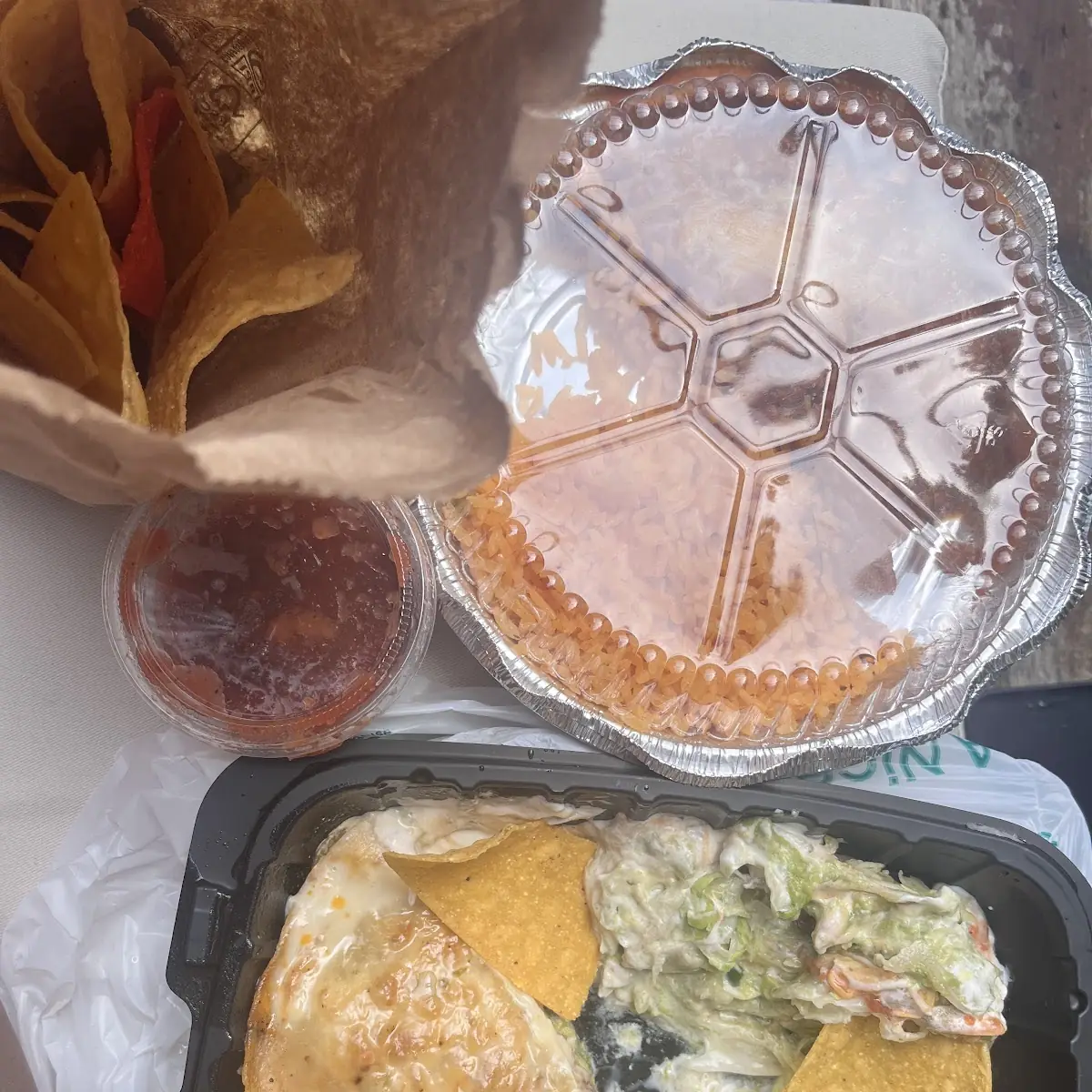 Fajita Quesadilla Rice and Beans Complementary Chips and Salsa
