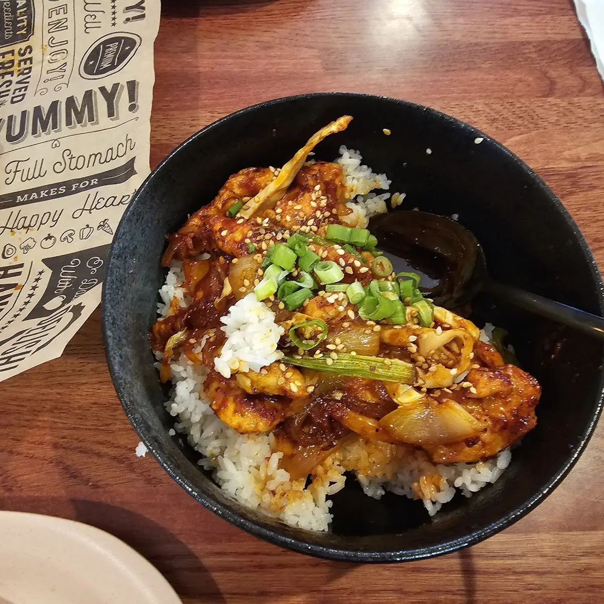 Spicy Chicken BBQ Rice Bowl