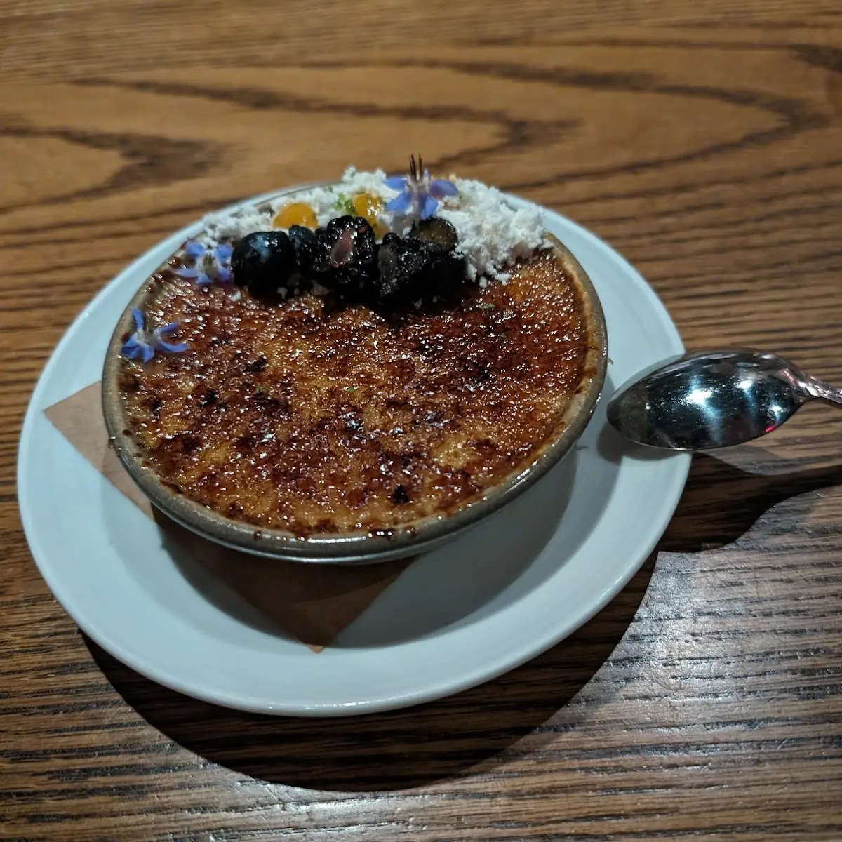 Mango Creme Brulee with Coconut Snow