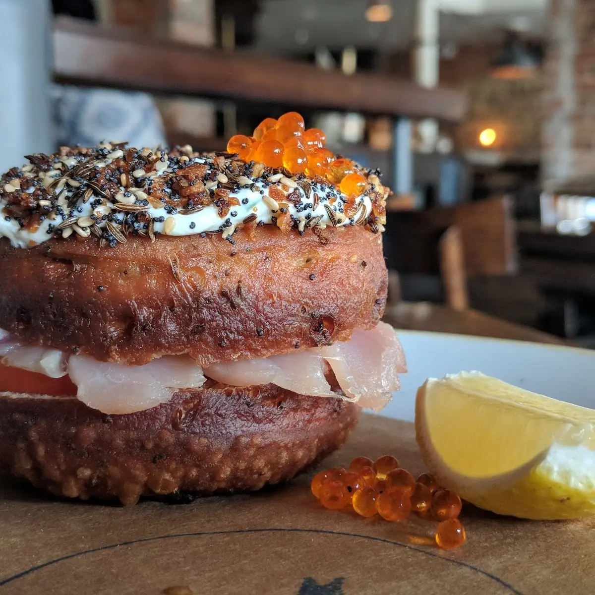 Smoked Hamachi Everything Donut