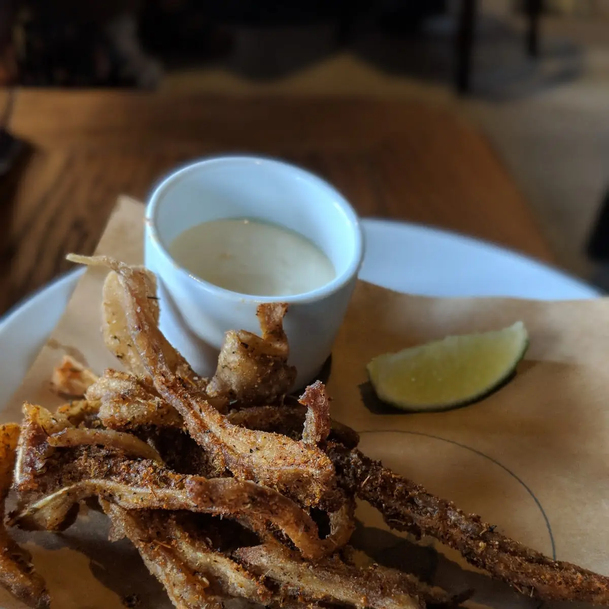 Spiced Pig Ears Smoked Aioli