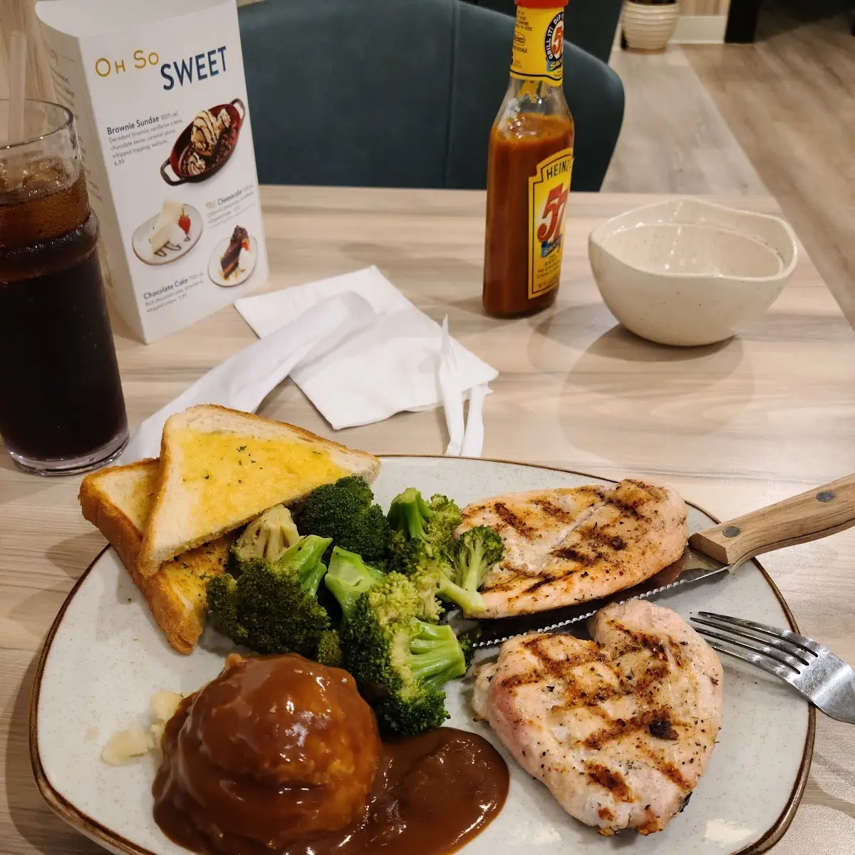 Grilled Chicken Breast Mashed Potato and Broccoli