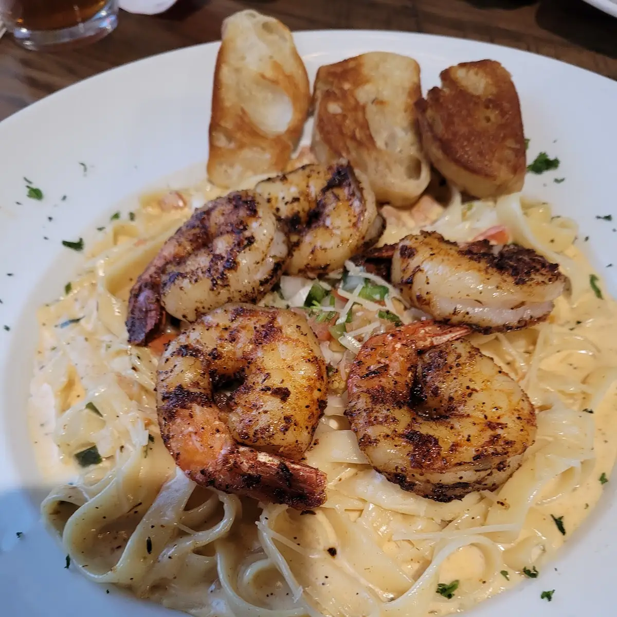 Fettuccine Alfredo with Shrimp