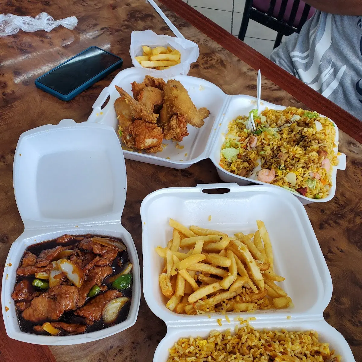 Pepper Steak and Chicken Wings