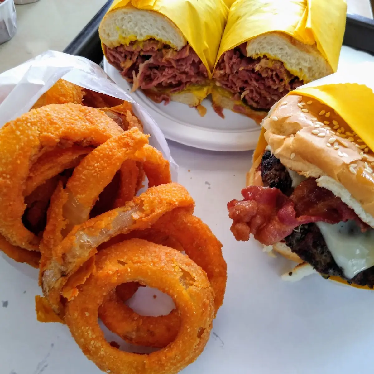 Western Burger Combo with Onion Rings