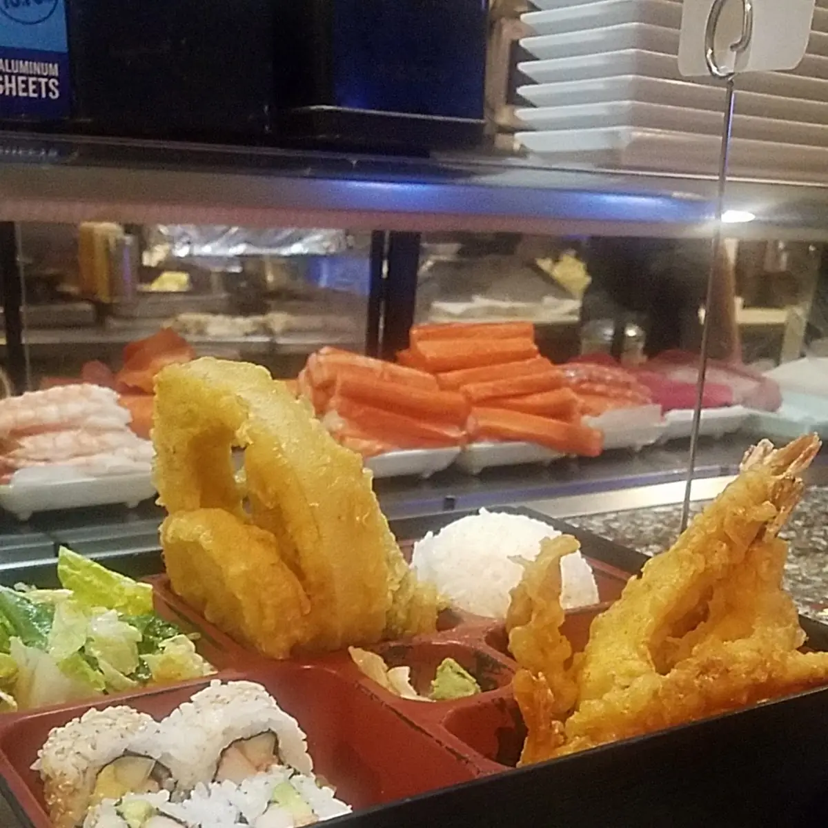 Bento Box with Shrimp Tempura