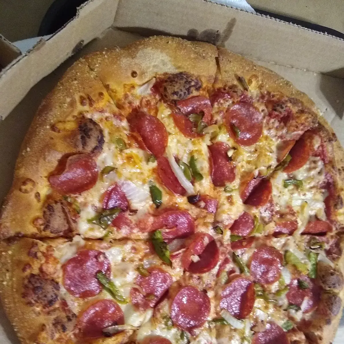 Pepperoni Green Peppers & Onions