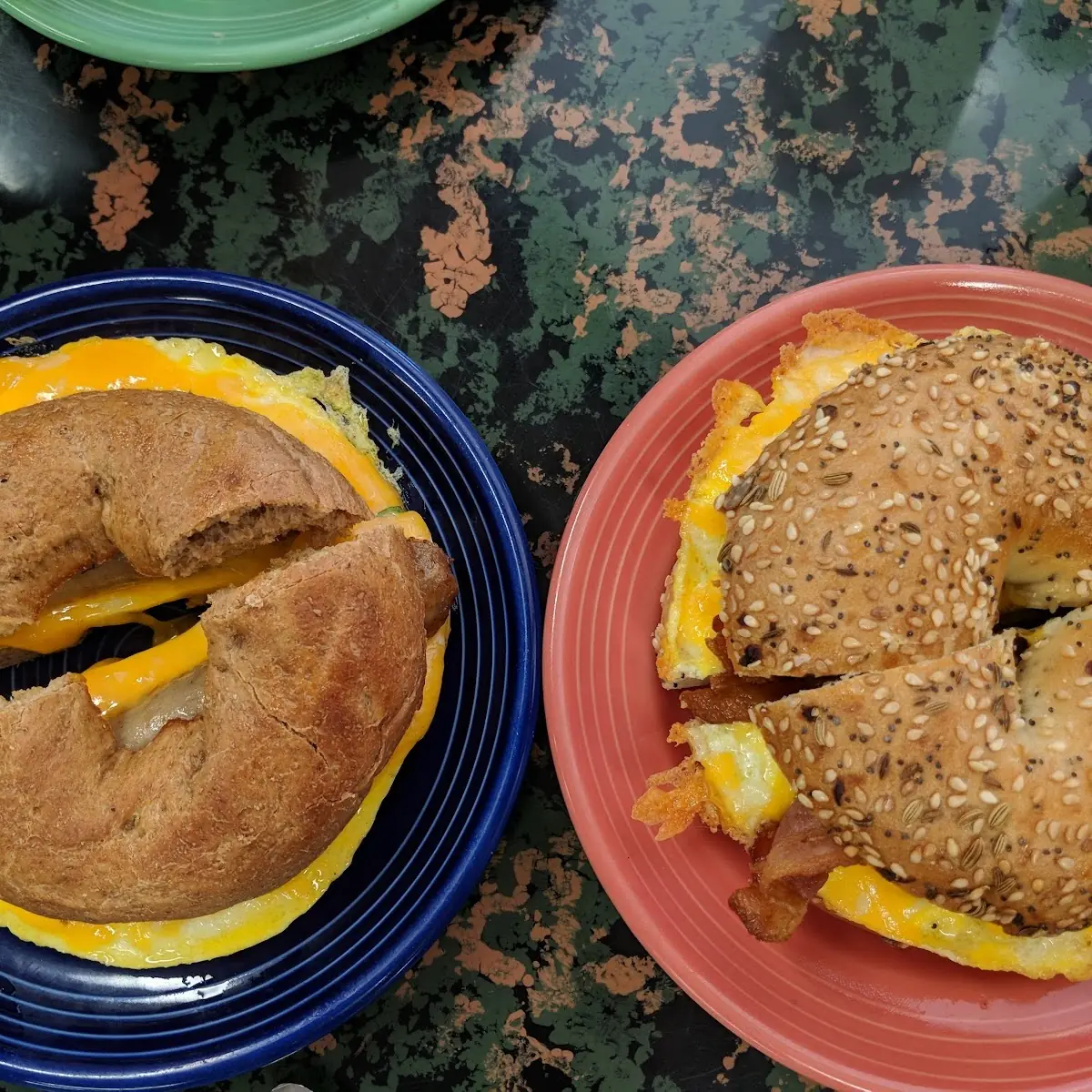 Ham Egg Bacon Bagel Sandwich