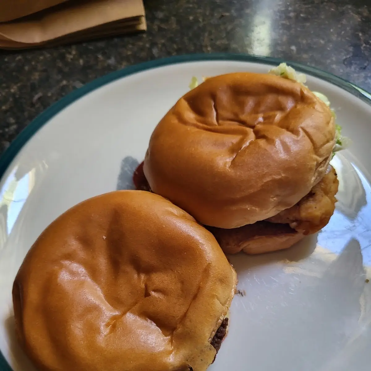 Hamburger & Chicken Sandwich