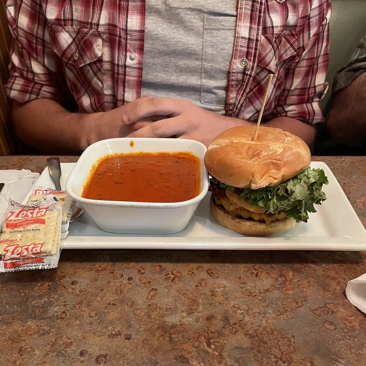 Cheeseburger Deluxe Tomato Basil Soup