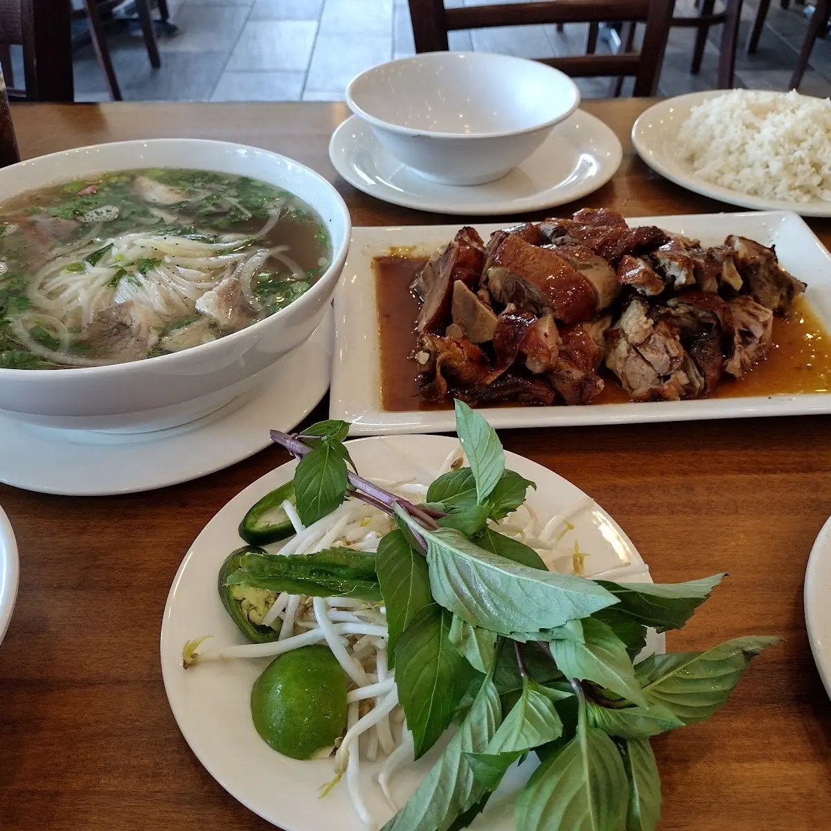 Beef Pho and Duck