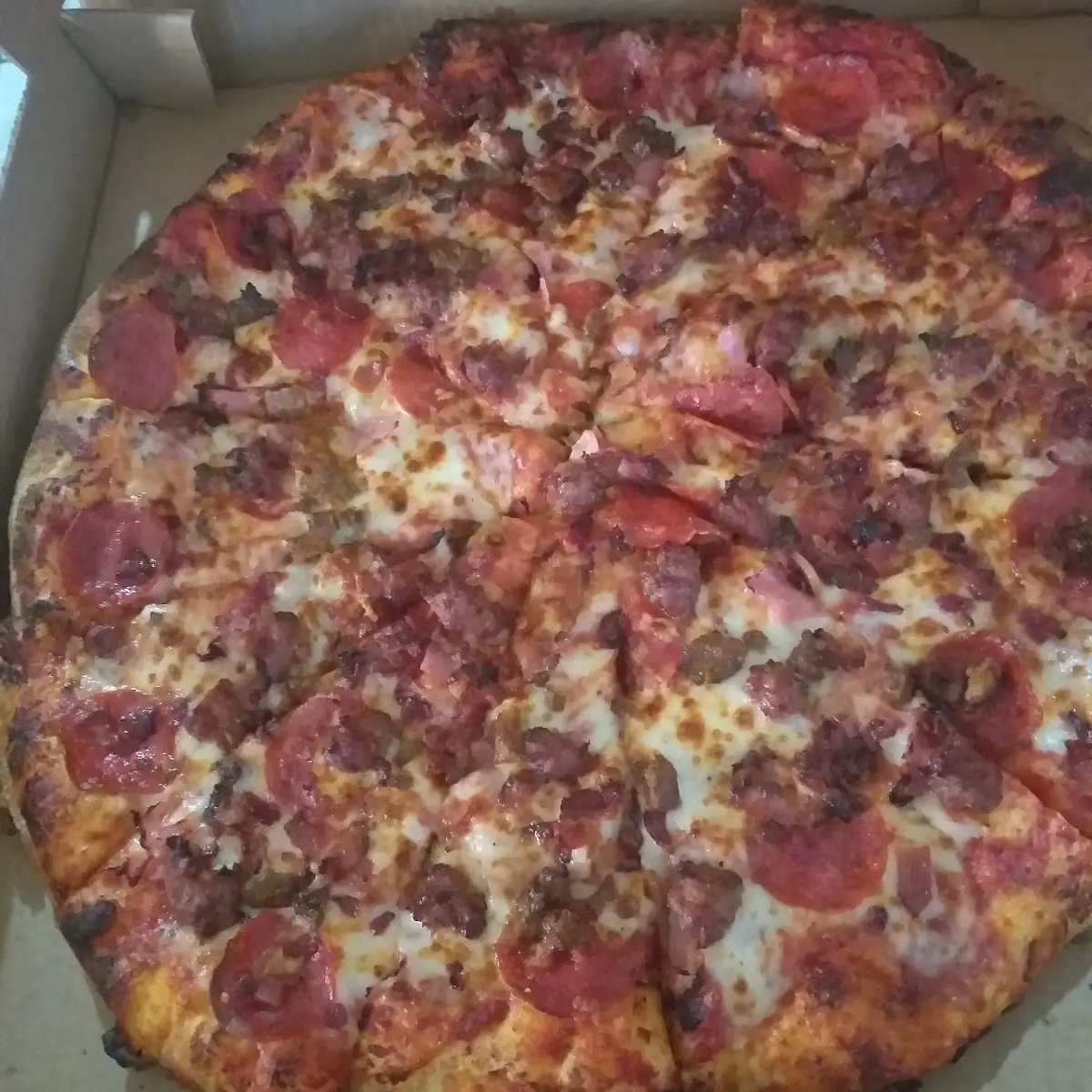 Well Done Pepperoni and Bacon