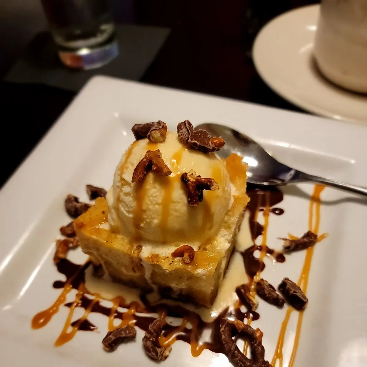 Caramel Bourbon Bread Pudding