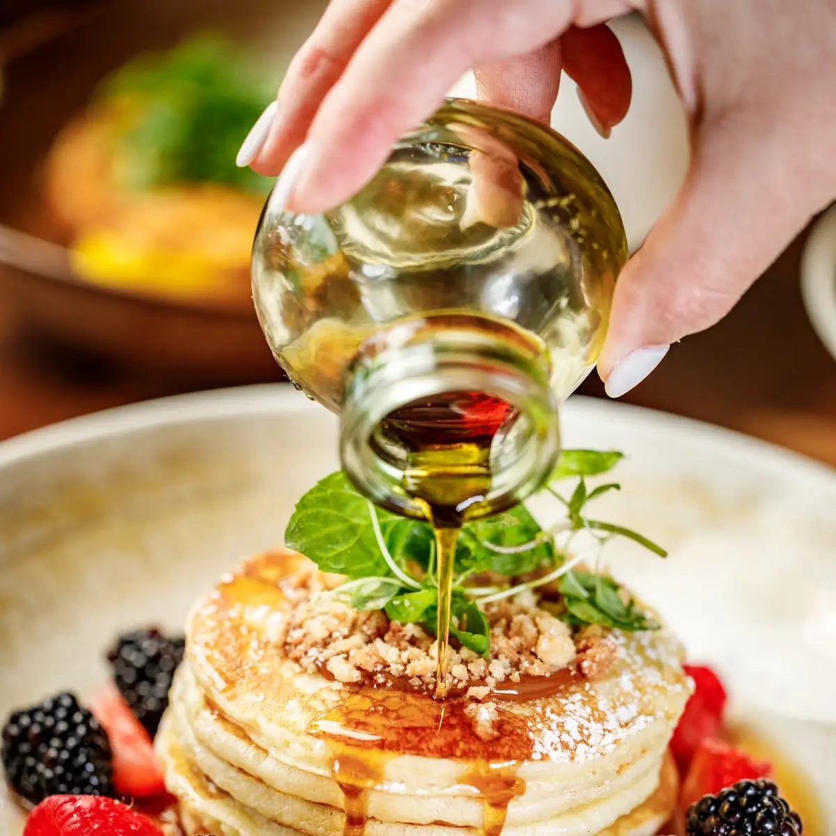 Breakfast Pancakes with Fresh Fruits