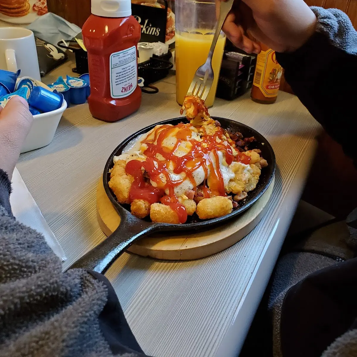 Scrambled Eggs and Tater Tots