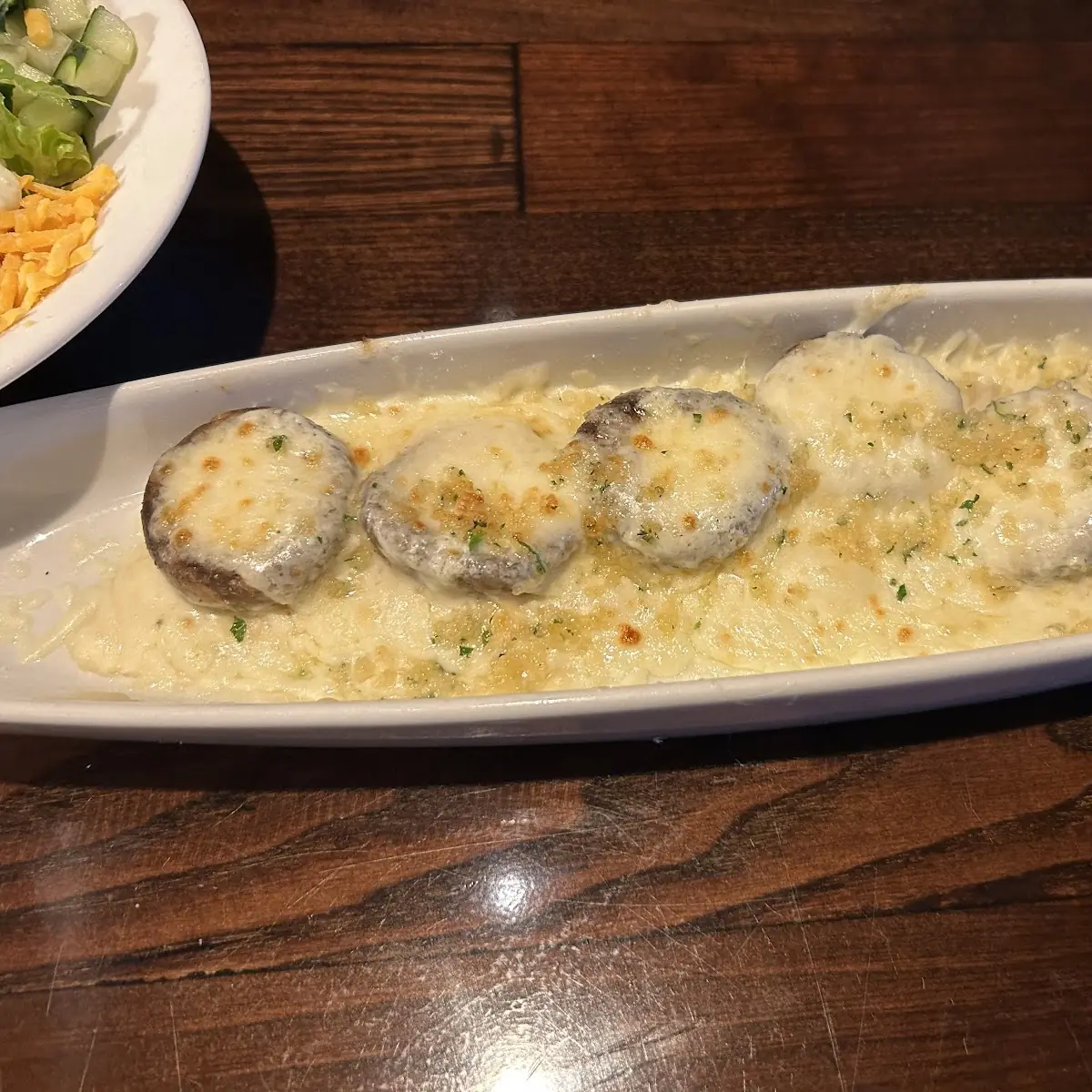 White Cheddar Stuffed Mushrooms