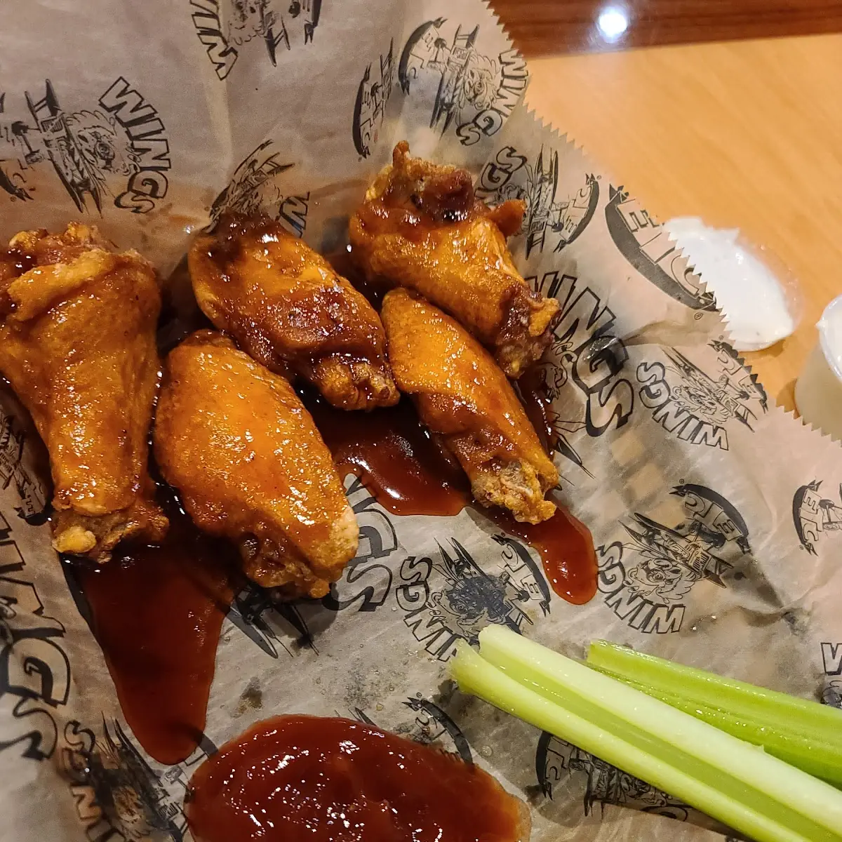 Boneless Chicken Wings with Dips