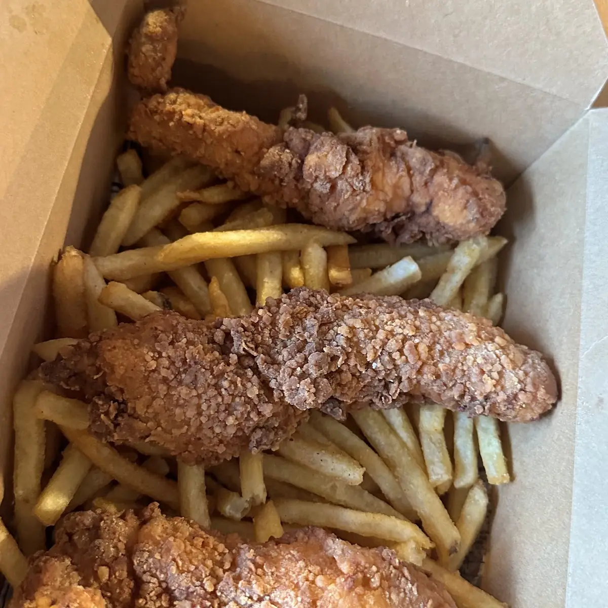 Crispy Chicken Bites with Fries