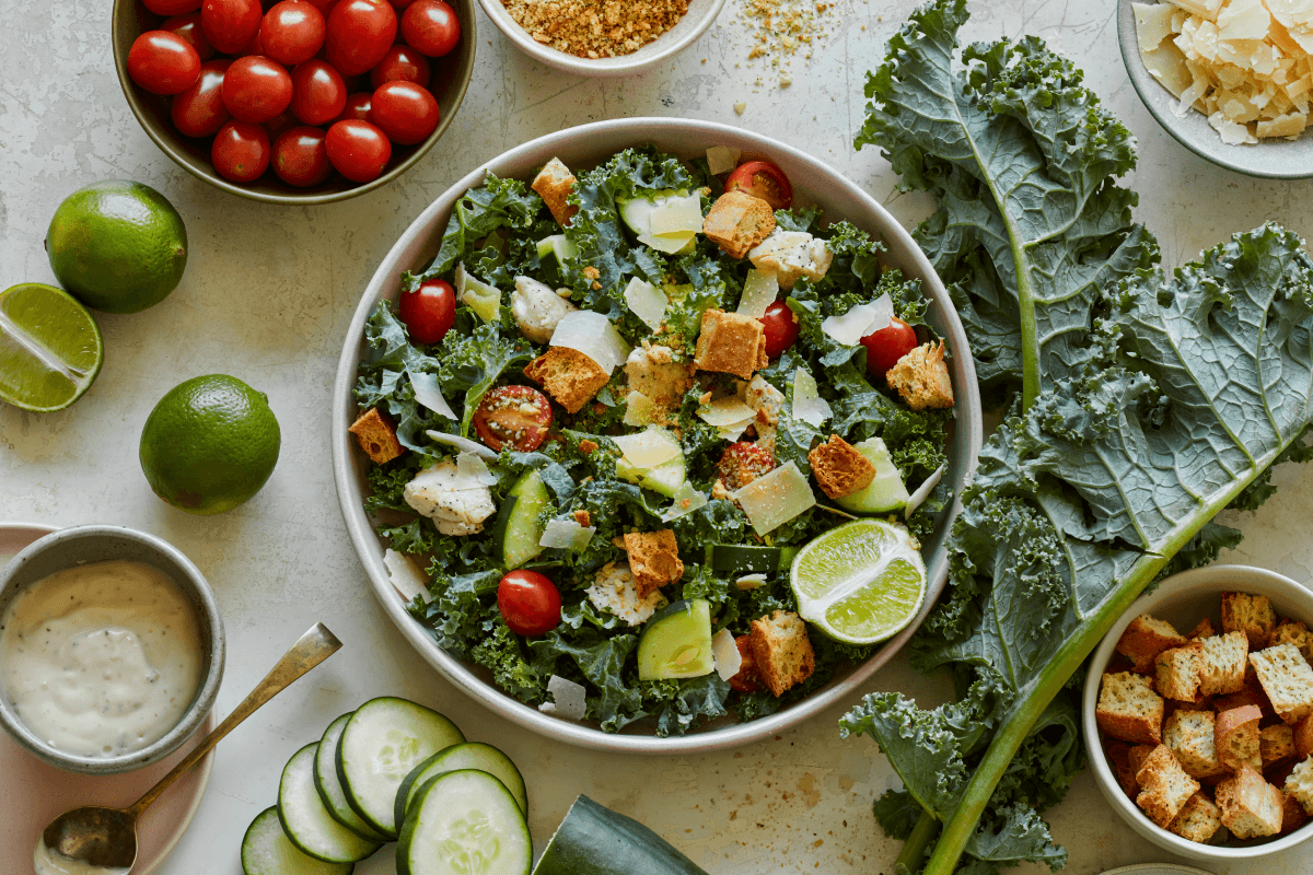 Kale Chicken Caesar Salad Platter