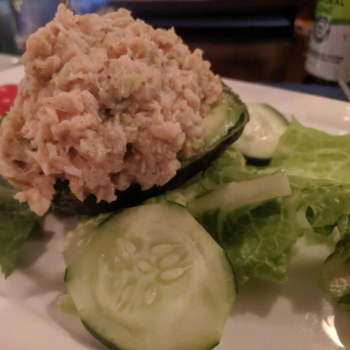 Seafood Salad on an Avocado