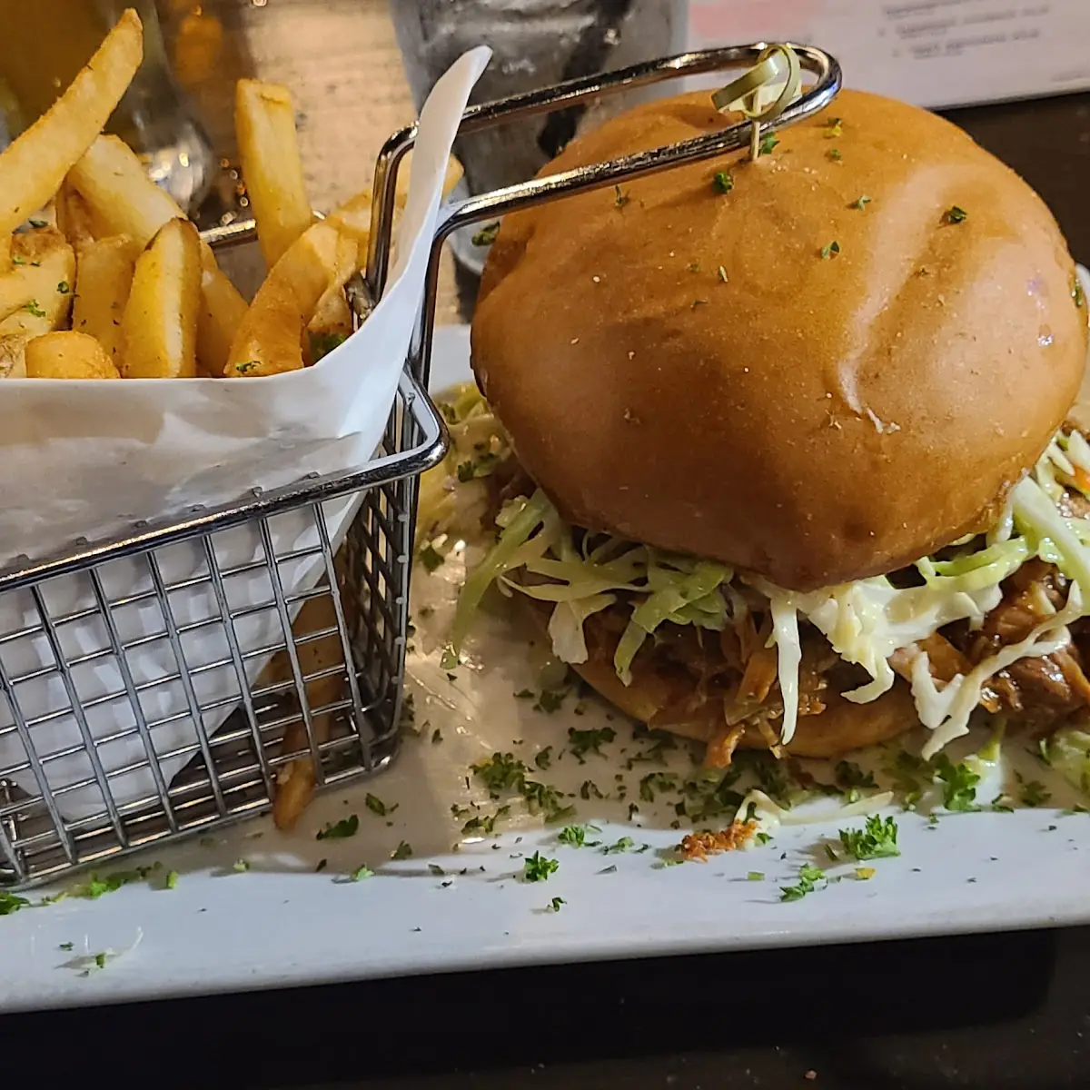 Brew Co BBQ Pulled Pork Sandwich