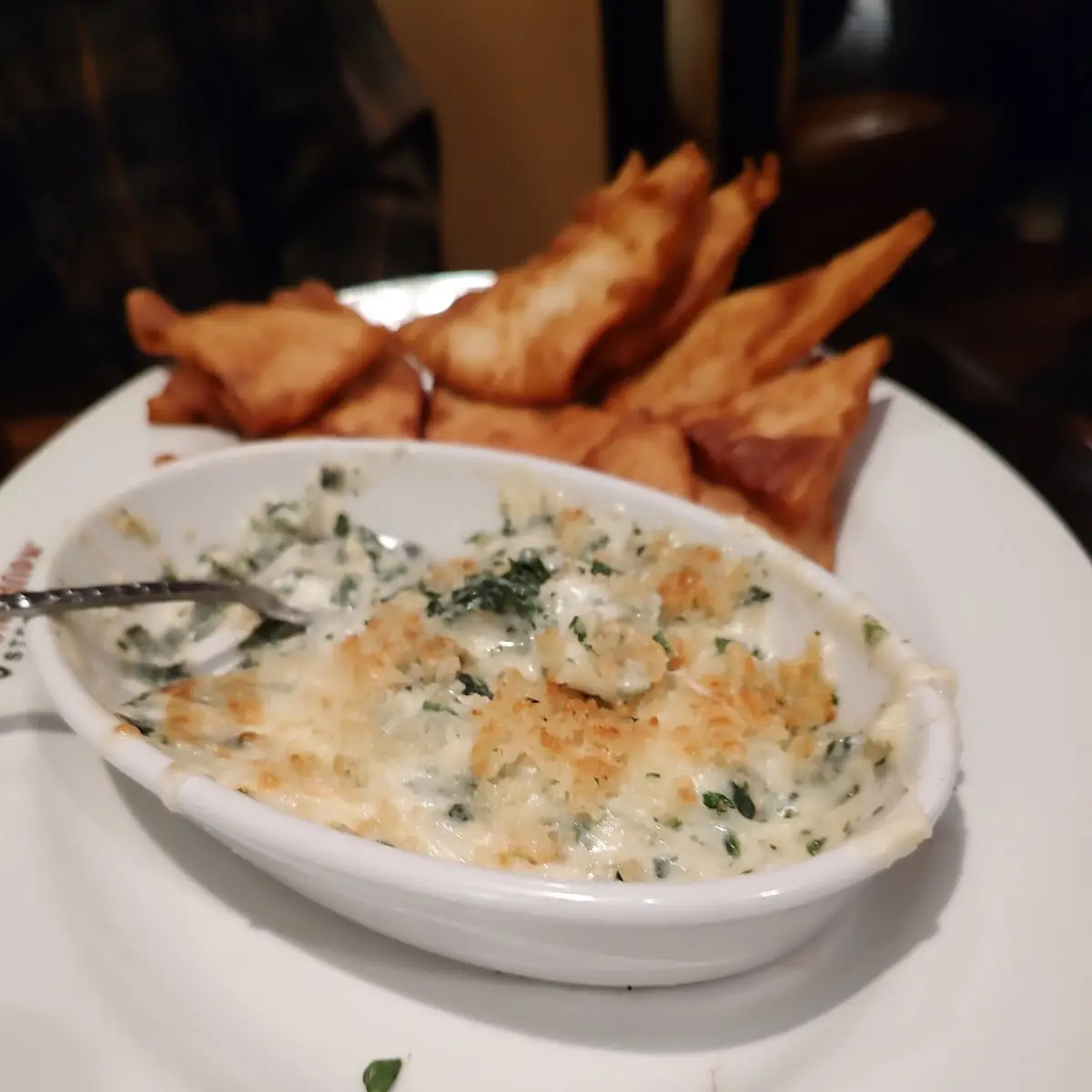 Parmesan Crusted Spinach Dip