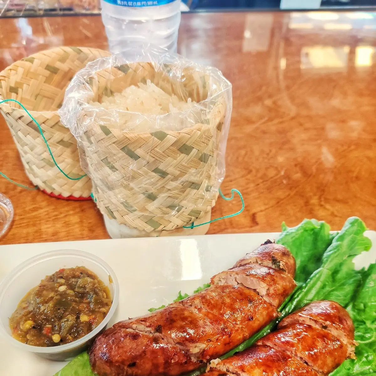 Lao Sausage and Sticky Rice