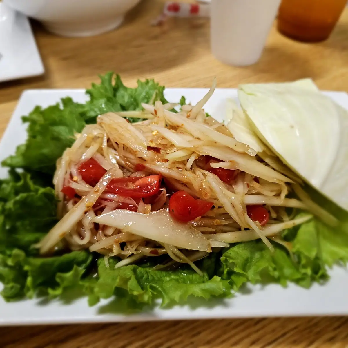 Papaya Salad with Sticky Rice