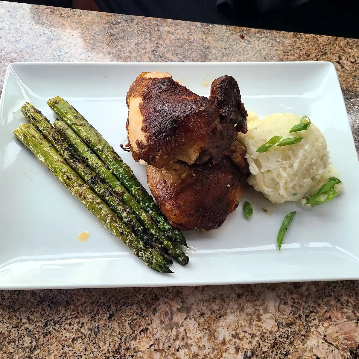 Grilled Asparagus Garlic Mashed