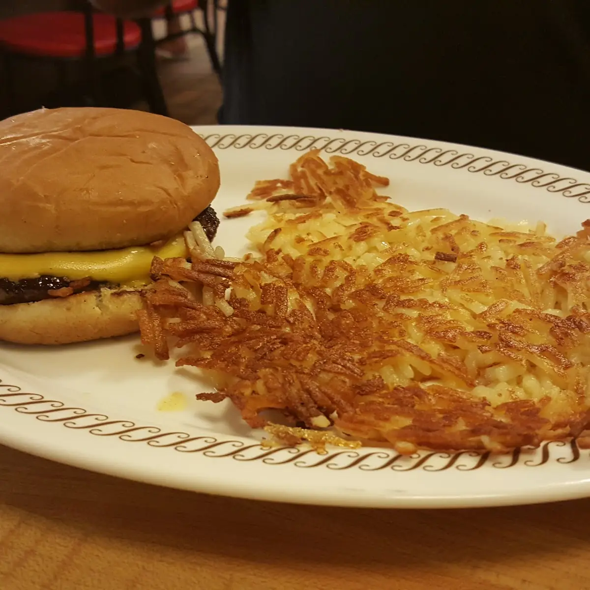 Burger and Hash Browns