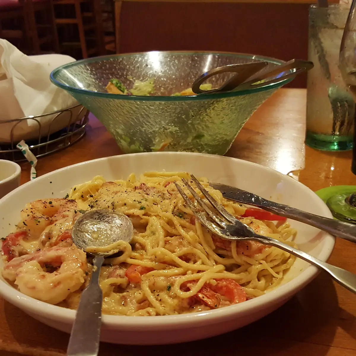 Shrimp and Chicken Carbonara
