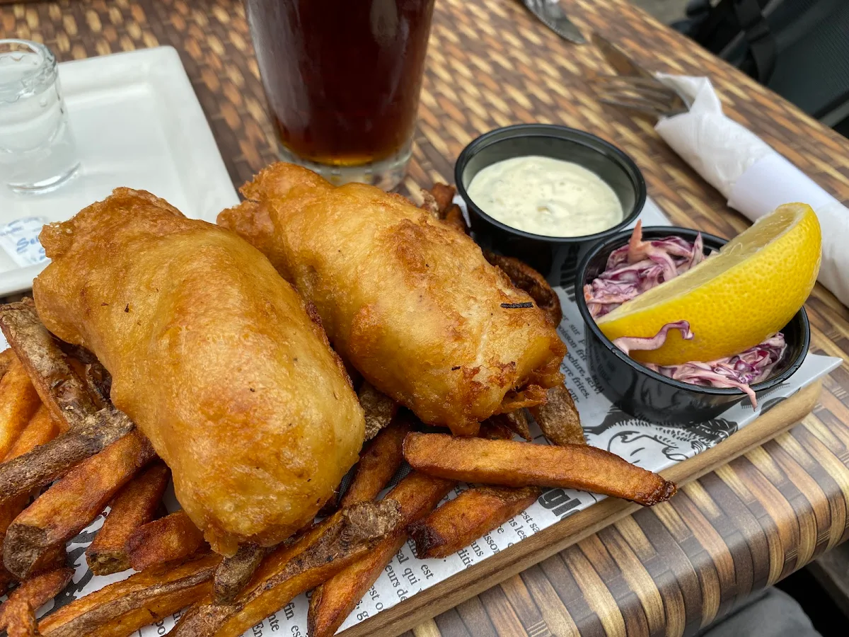Fish and Chips a La Bière Beer Battered Fish and Chips