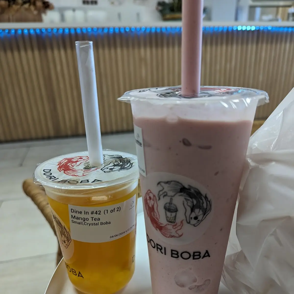 Avocado Smoothie with Double Boba
