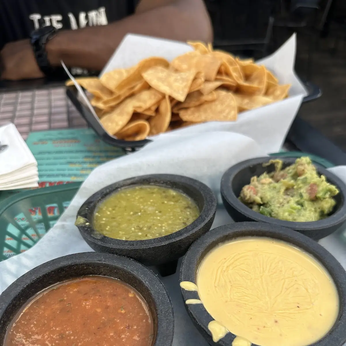 Tortilla Chips with Salsa and Pickled Vegetables