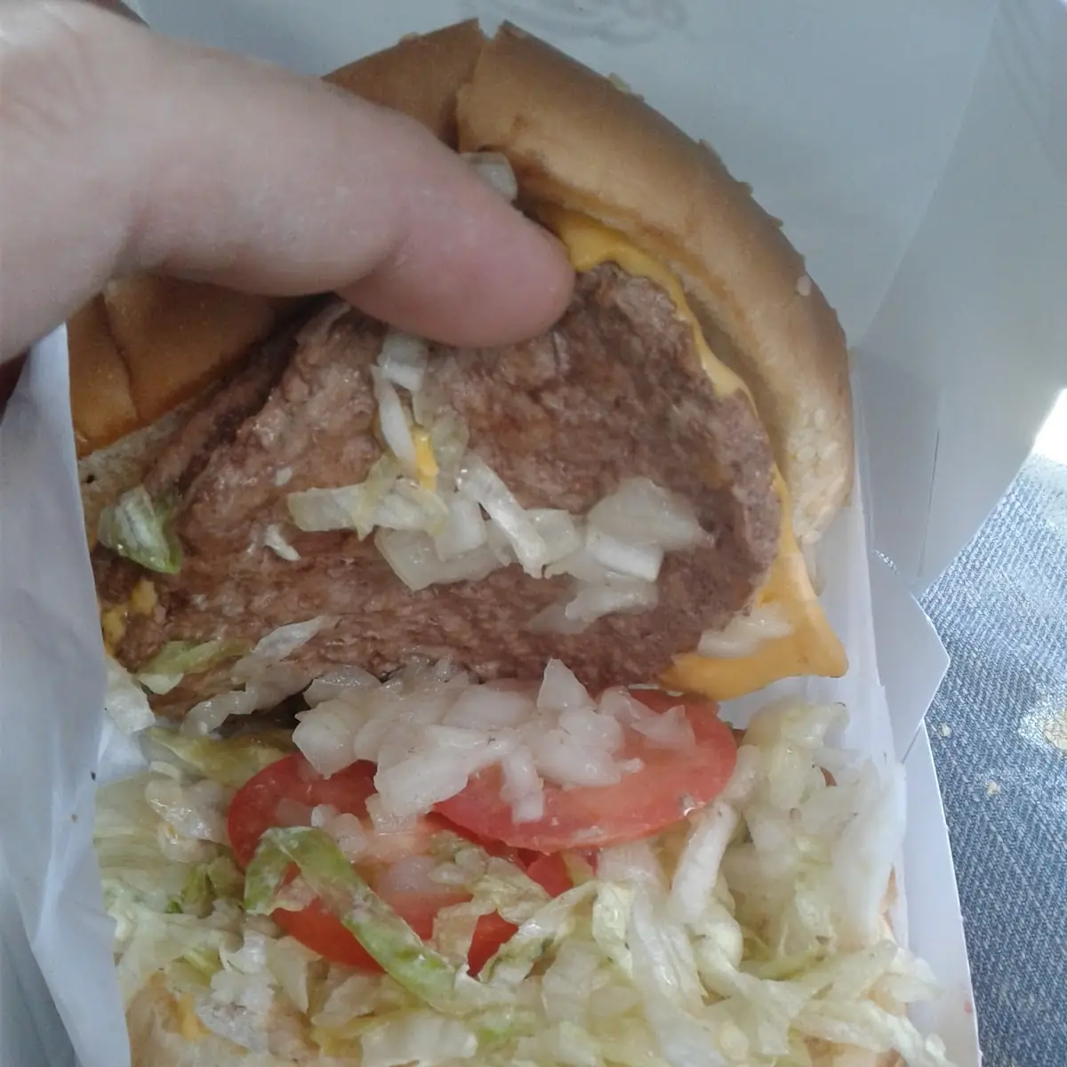 Double Cheese Burger with Roman Tomotatos
