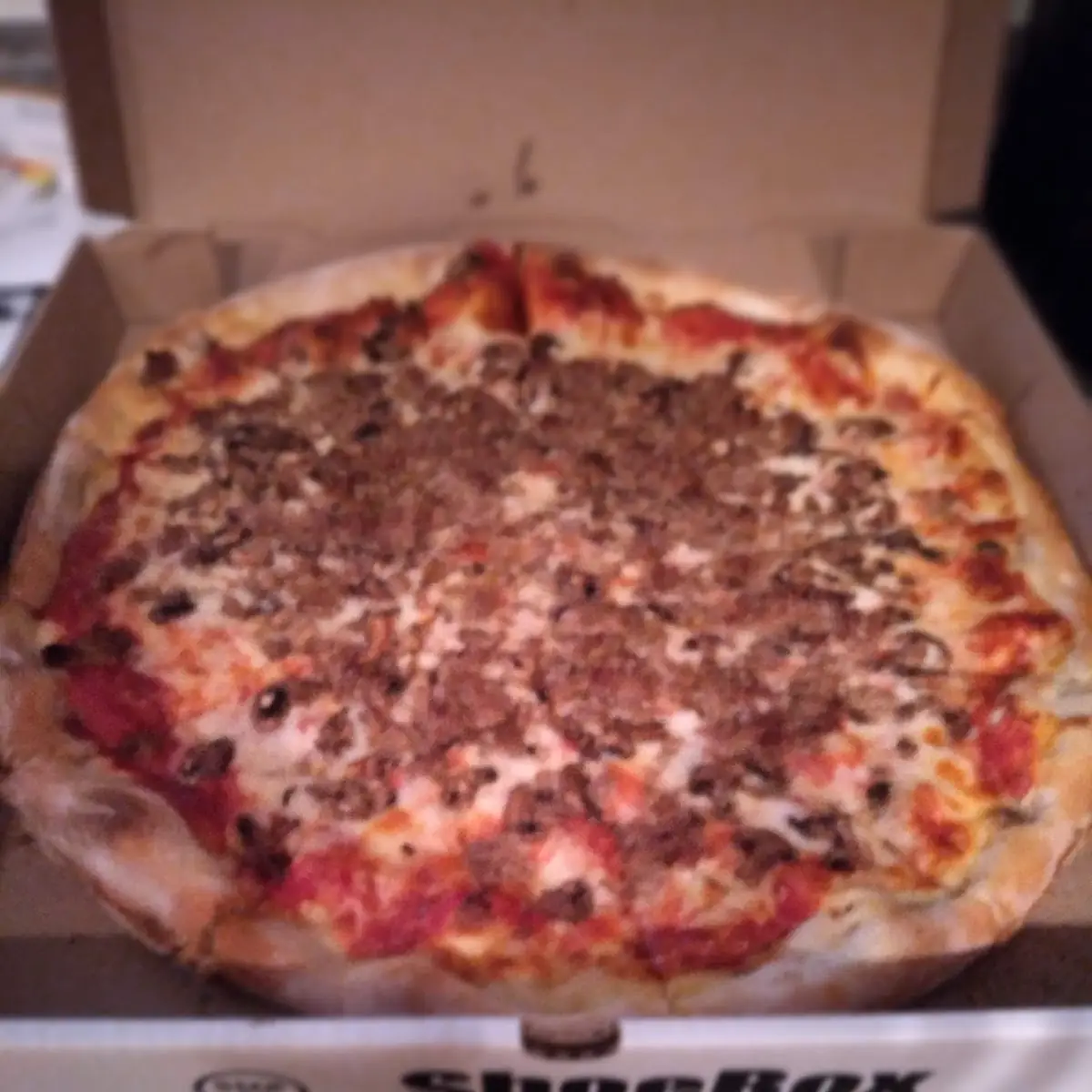 Large Sausage Mushroom Pizza