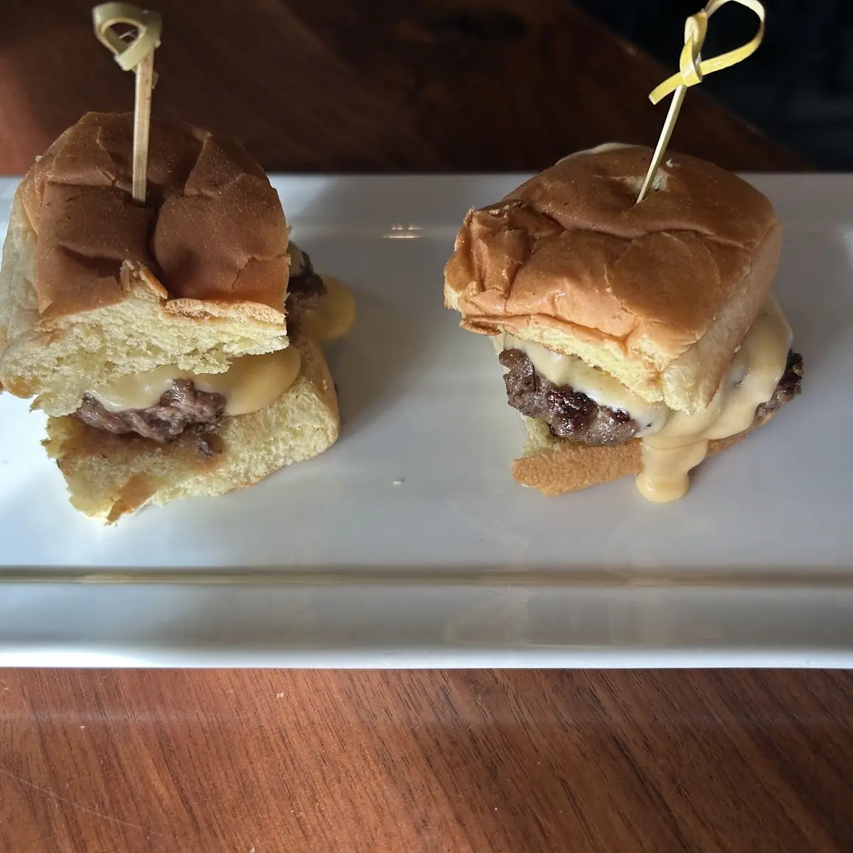 Beef Sliders with Cheese Sauce