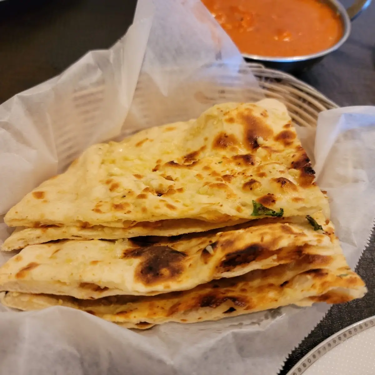 Garlic Naan and Cheese Naan