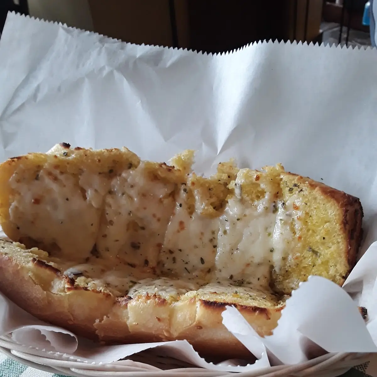 Garlic Bread with Melted Mozzarella