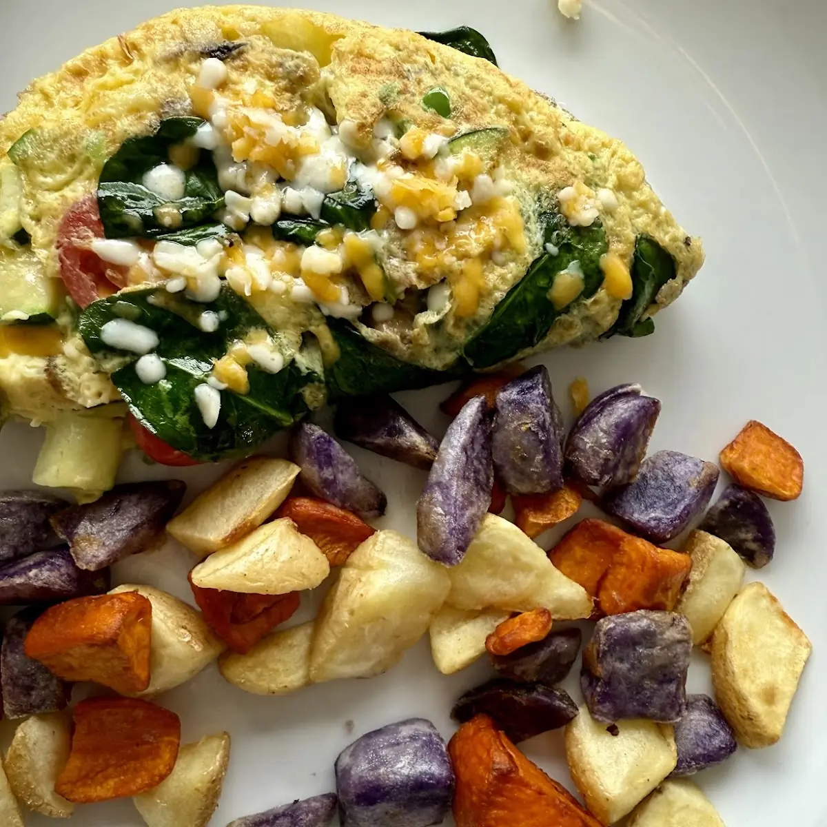 Veggie Omelet with Potato