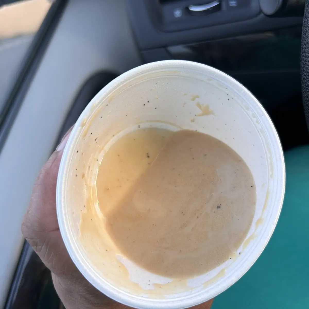 Drained Cheese Sauce from Quesadilla