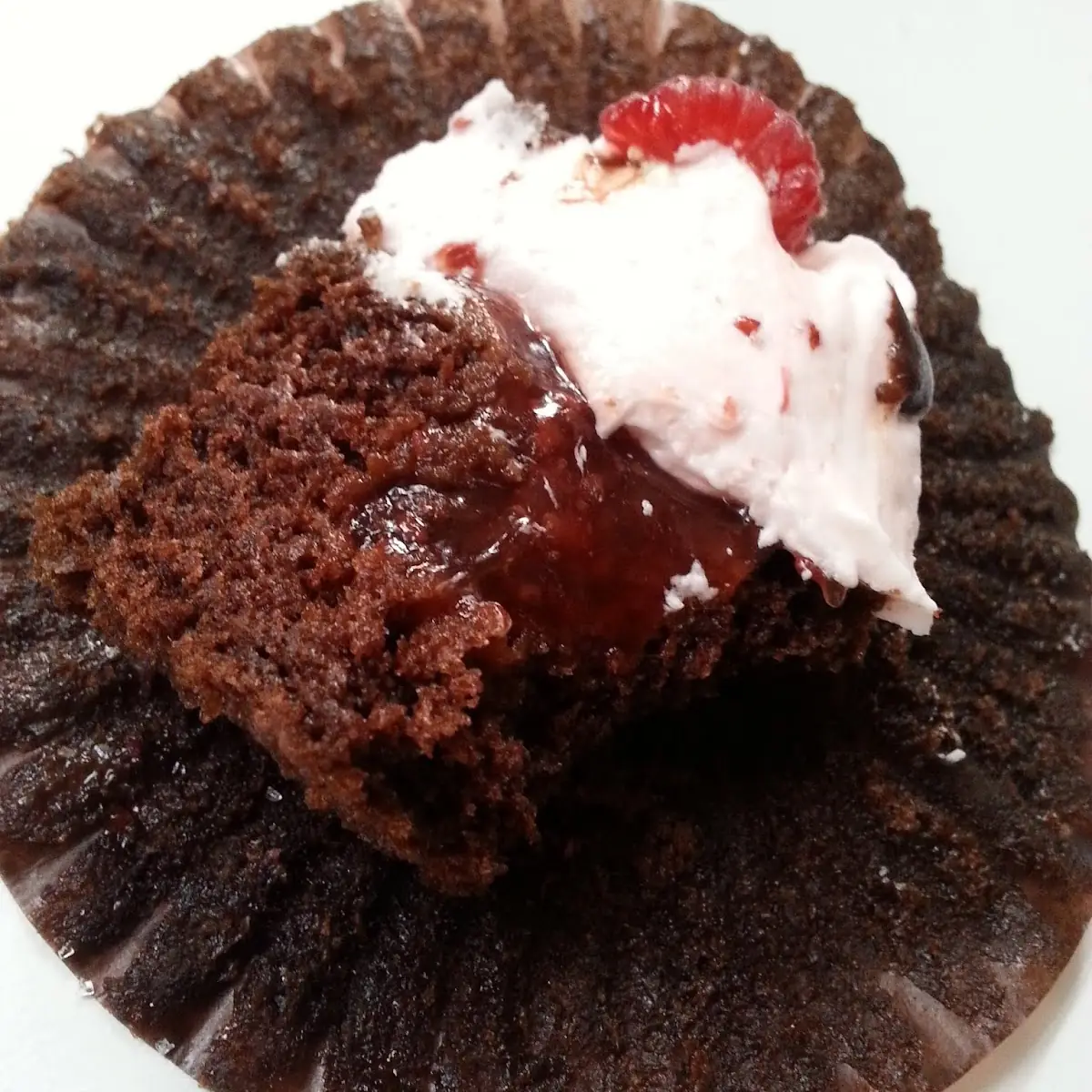 Raspberry Chocolate Cupcake