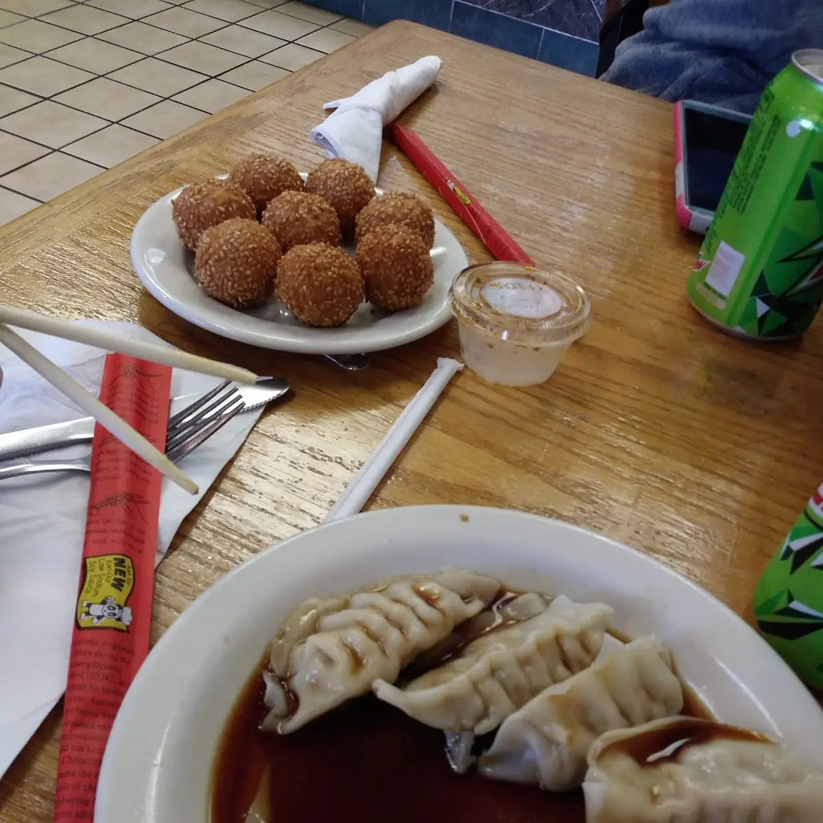 Steamed Dumplings and Sesame Balls