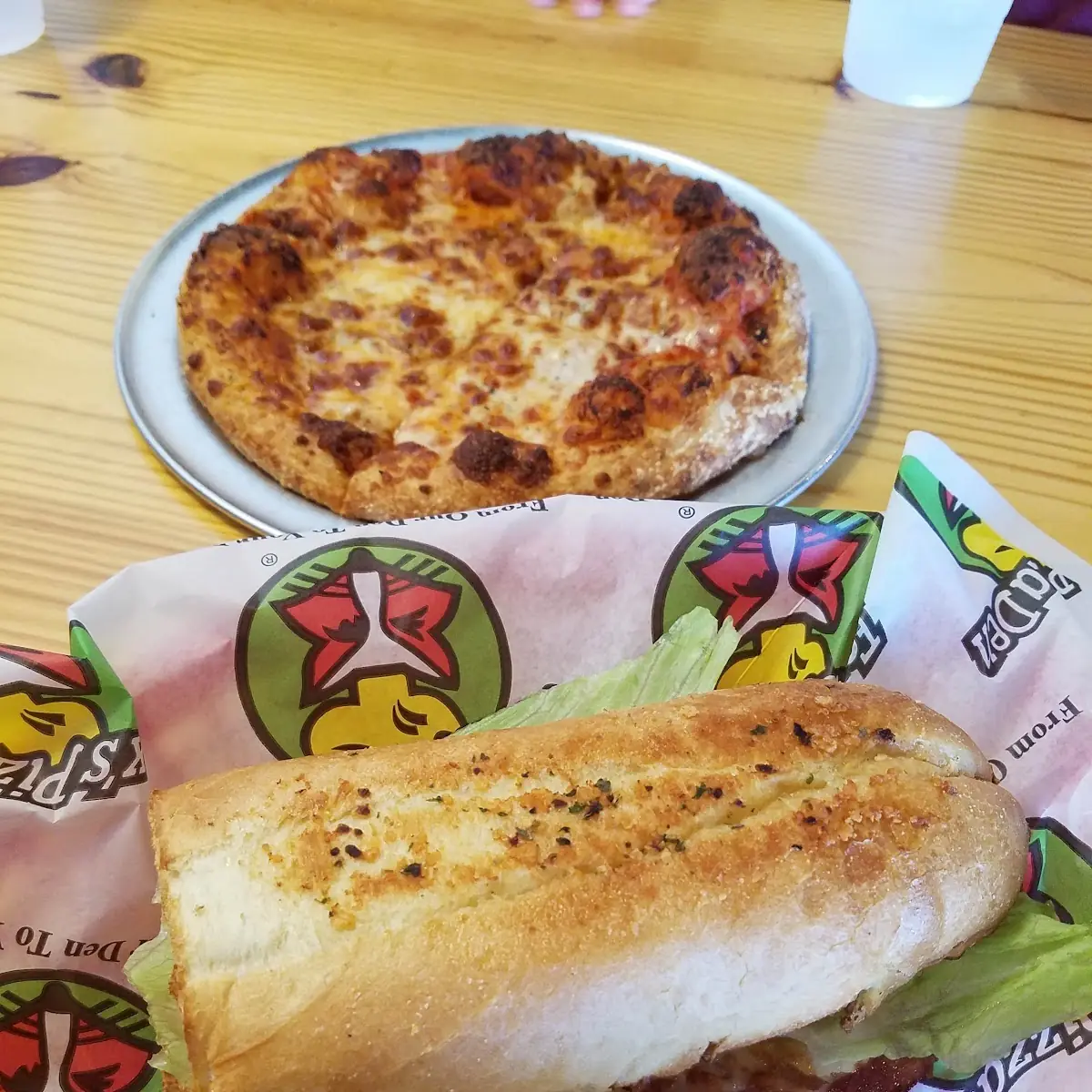 Italian Sub and Cheese Pizza