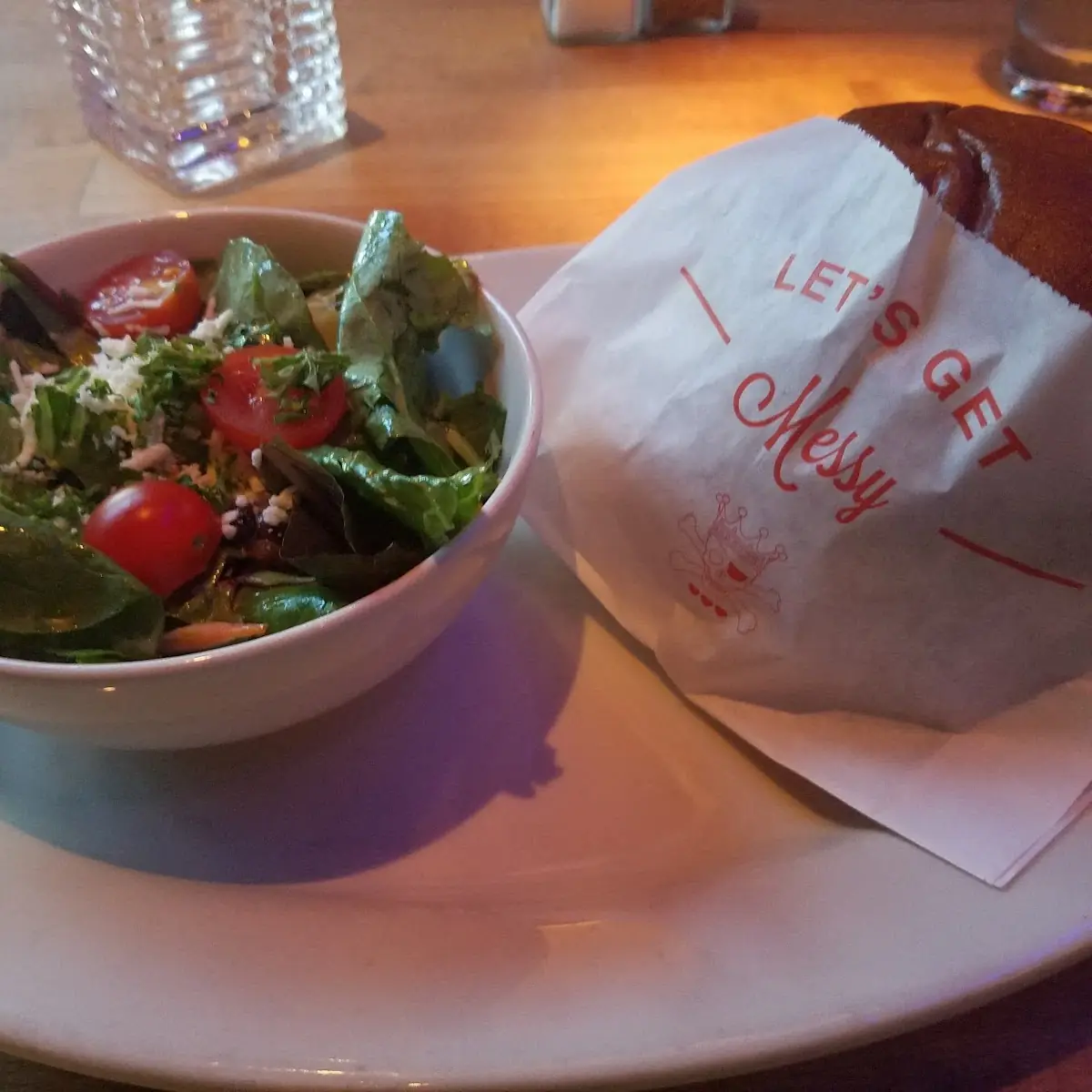 Burger and Salad
