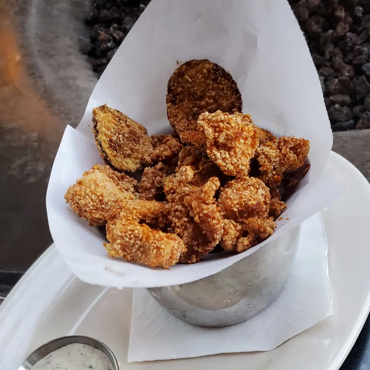 Deep Fried Pickles and Chicken