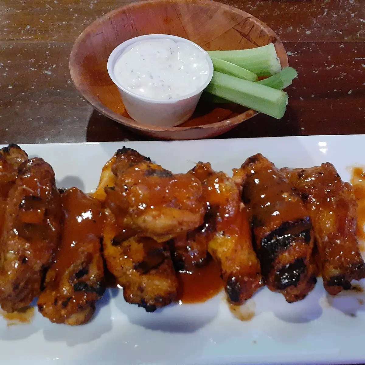 Happy Hour Buffalo Wings Cooked on the Grill
