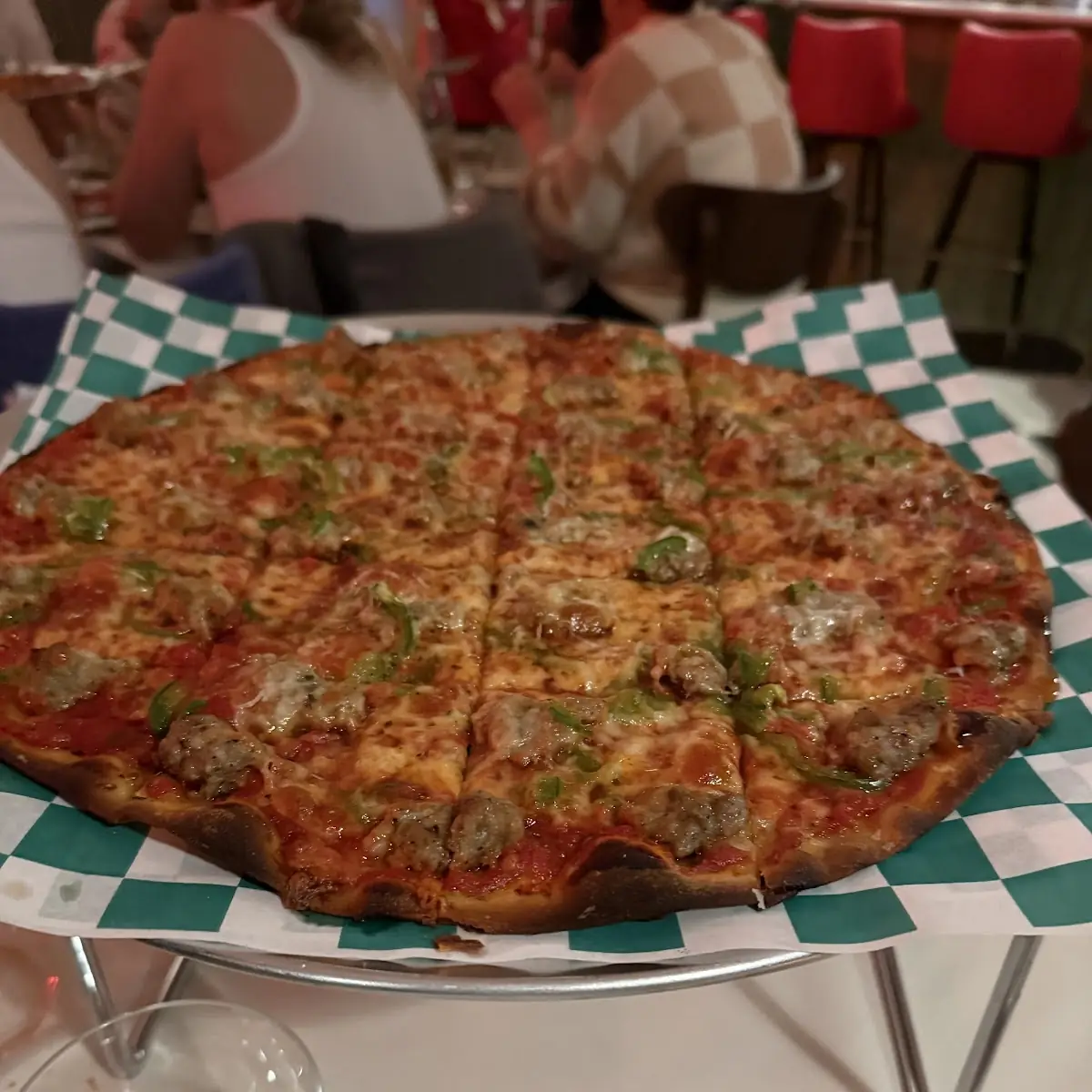Thin Crust Pizza Sausage