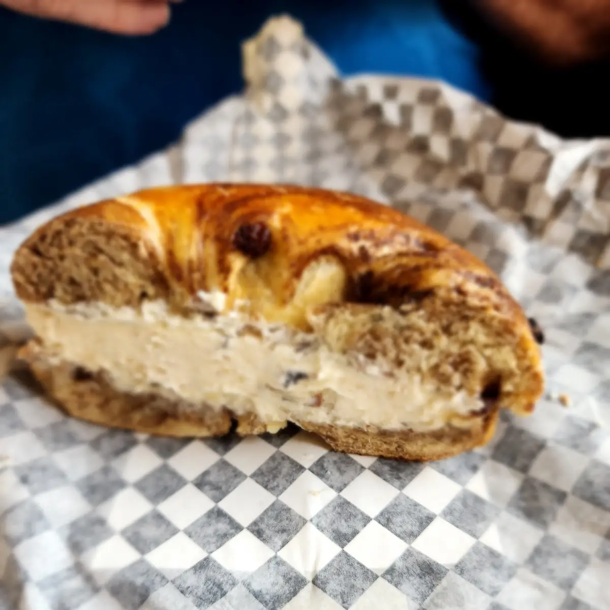 Cinnamon Raisin Bagel with Honey Walnut Cream Cheese