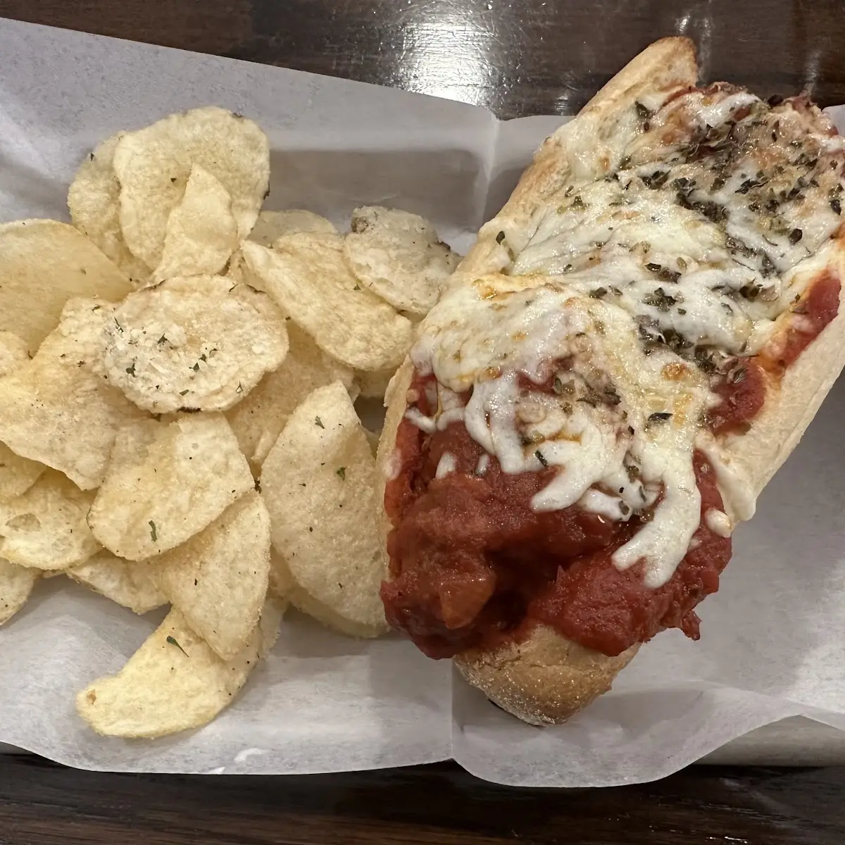 Meatball Sub with Chips